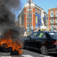 Striking taxi drivers in France protest against UberPOP